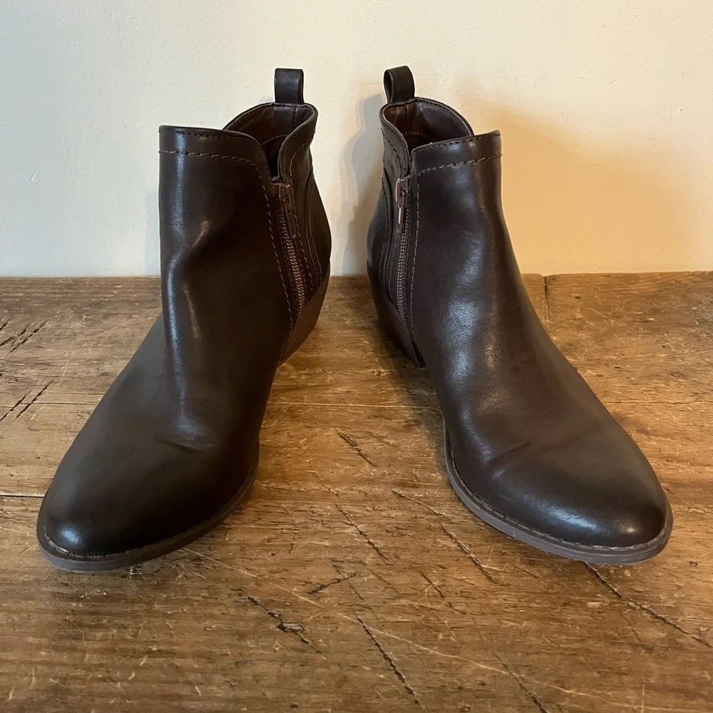 G by Guess Chocolate Ankle Booties